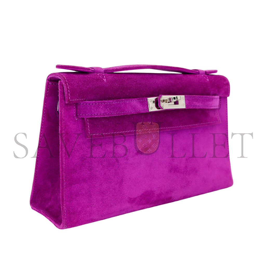 H**mes MASTER KELLY POCHETTE ULTRAVIOLET DOBLIS PALLADIUM HARDWARE (22*14*7cm)